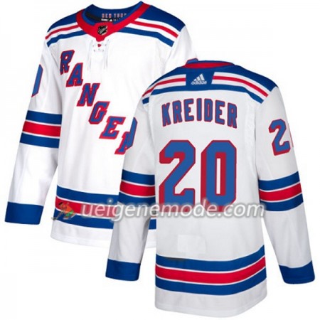 Herren Eishockey New York Rangers Trikot Chris Kreider 20 Adidas 2017-2018 Weiß Authentic